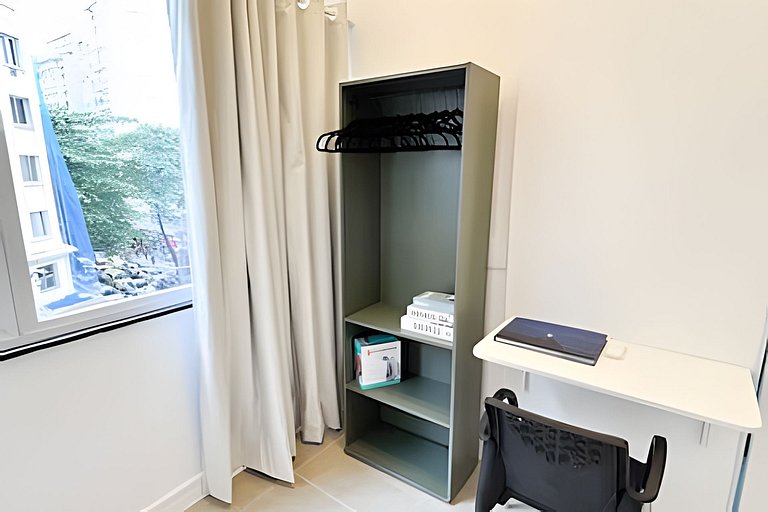 Studio novíssimo a 300m da praia e metrô