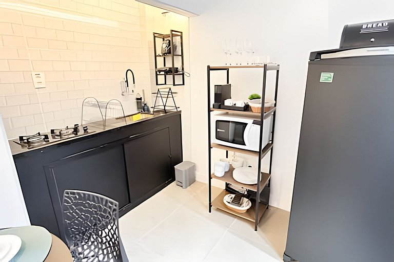 Studio novíssimo a 300m da praia e metrô