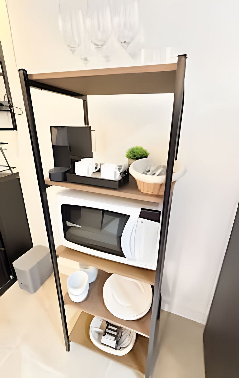 Studio novíssimo a 300m da praia e metrô