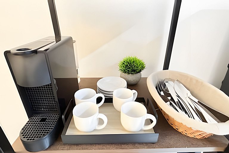 Studio novíssimo a 300m da praia e metrô