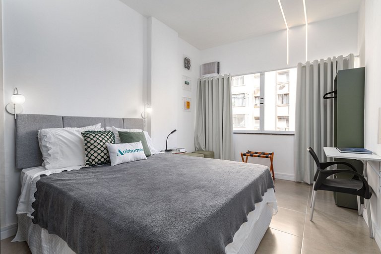 Studio novíssimo a 300m da praia e metrô