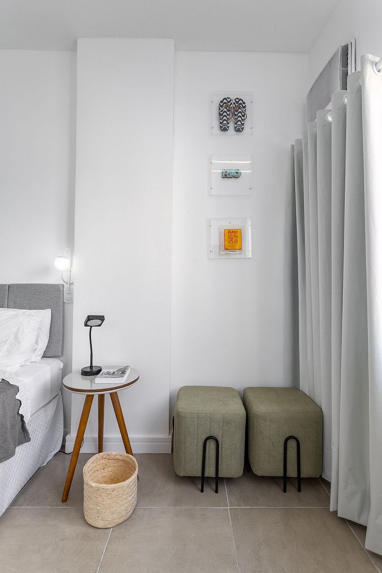 Studio novíssimo a 300m da praia e metrô