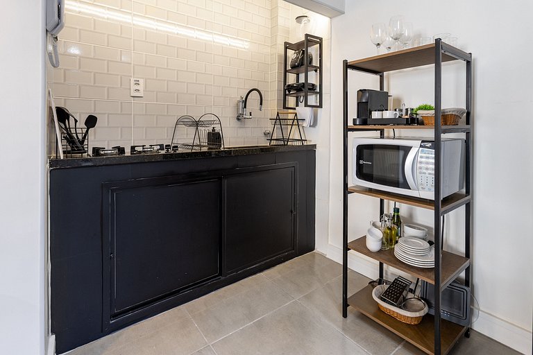 Studio novíssimo a 300m da praia e metrô